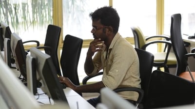 An office employee. The PM ‘Viksit Bharat Rozgar Yojana’ aims to create new employment opportunities for 3.5 crore young Indians in two years. (Hemant Mishra/Mint Archive)
