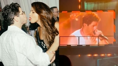 Priyanka Chopra attended the Jonas Brothers' show in New Jersey. Priyanka Chopra attended the Jonas Brothers' show in New Jersey.