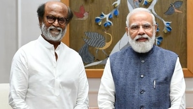 A file photo of when Rajinikanth met Prime Minister Narendra Modi in Delhi. A file photo of when Rajinikanth met Prime Minister Narendra Modi in Delhi.