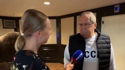 Sergei Lavrov was responding to a question by the Russian state TV after reaching Alaska for talks to potentially end the three-year war in Ukraine. (X) Sergei Lavrov was responding to a question by the Russian state TV after reaching Alaska for talks to potentially end the three-year war in Ukraine. (X)