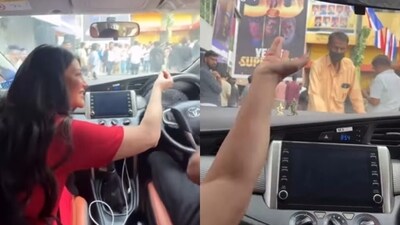 Shruti Haasan's friend, rapper Yung Raja, posted a video of how they were stopped by a security guard. Shruti Haasan's friend, rapper Yung Raja, posted a video of how they were stopped by a security guard.