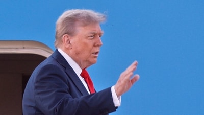 President Donald Trump waves as he boards Air Force One at Joint Base Andrews, Md., Friday, Aug. 15, 2025, en route to a meeting with Russian President Vladimir Putin in Alaska. (AP) President Donald Trump waves as he boards Air Force One at Joint Base Andrews, Md., Friday, Aug. 15, 2025, en route to a meeting with Russian President Vladimir Putin in Alaska. (AP)