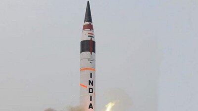 Agni-V is a land based nuclear MIRV-capable Intercontinental Ballistic Missile developed by India's Defence Research and Development Organisation (DRDO). (File Photo) Agni-V is a land based nuclear MIRV-capable Intercontinental Ballistic Missile developed by India's Defence Research and Development Organisation (DRDO). (File Photo)