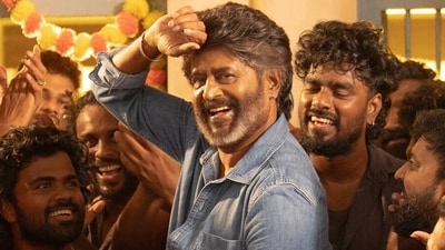 Rajinikanth in Coolie. Rajinikanth in Coolie.