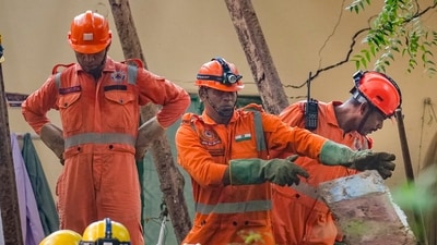 A search operation was launched immediately after the collapse, with teams from the National Disaster Response Force (NDRF), Fire Department, and local police deployed at the site. (PTI)