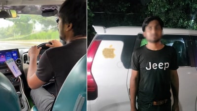 Family pleaded with their cab driver to stop as their terrified child cried in the back seat in Noida. (X/@DCPCentralNoida)