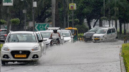 Morning showers were reported from across the national Capital on the morning of Independence Day. (ANI)