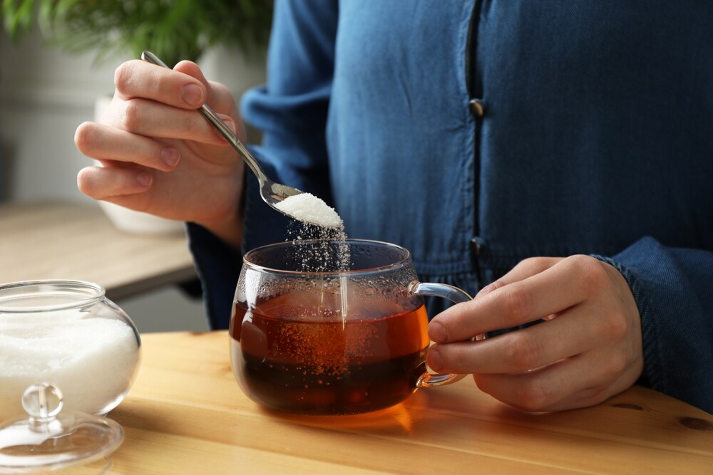 Even a spoonful of sugar in your tea or a small fruit snack resets you back to glucose burning, Karan Sarin said. If you want the benefits of fasting, you need to keep your blood sugar steady during that window. (Shutterstock) Even a spoonful of sugar in your tea or a small fruit snack resets you back to glucose burning, Karan Sarin said. If you want the benefits of fasting, you need to keep your blood sugar steady during that window. (Shutterstock)