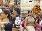 Janhvi Kapoor looked visibly uncomfortable but continued to smile. Janhvi Kapoor looked visibly uncomfortable but continued to smile.