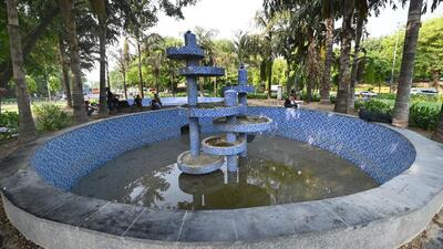 A non-functional fountain, as seen in May. (Arvind Yadav/HT Photo) A non-functional fountain, as seen in May. (Arvind Yadav/HT Photo)