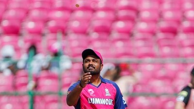 Rajasthan Royals captain Sanju Samson flips the coin at a toss in IPL 2025. (ANI) Rajasthan Royals captain Sanju Samson flips the coin at a toss in IPL 2025. (ANI)