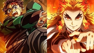 Demon Slayer - Tanjiro in Infinity Castle movie Part 1, Rengoku in Mugen Train Demon Slayer - Tanjiro in Infinity Castle movie Part 1, Rengoku in Mugen Train