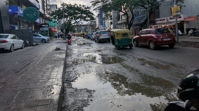Bengaluru's Koramangala roads are in shambles. Bengaluru's Koramangala roads are in shambles.