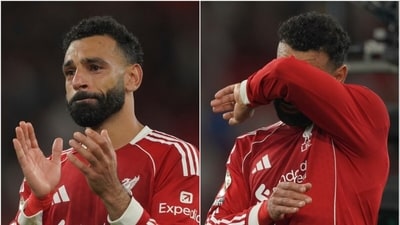 Mohamed Salah was in tears as Anfield sang for Diogo Jota (AP) Mohamed Salah was in tears as Anfield sang for Diogo Jota (AP)
