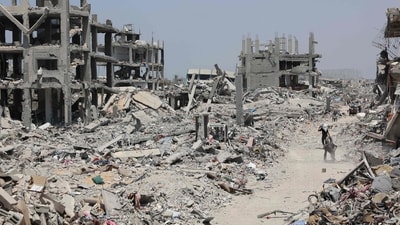 Israel may be using the threat to pressure Hamas into releasing more hostages taken in its Oct. 7, 2023, attack that sparked the war. (AFP) Israel may be using the threat to pressure Hamas into releasing more hostages taken in its Oct. 7, 2023, attack that sparked the war. (AFP)