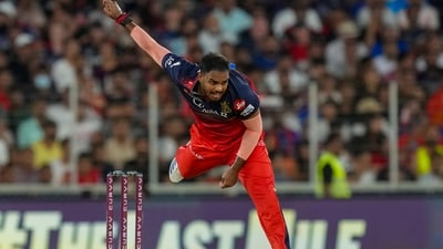 Yash Dayal in action for RCB. (PTI) Yash Dayal in action for RCB. (PTI)