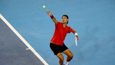 Terence Atmane of France serves to Holger Rune of Denmark during the Cincinnati Open at Lindner Family Tennis Center on August 14, 2025 (Getty Images via AFP) Terence Atmane of France serves to Holger Rune of Denmark during the Cincinnati Open at Lindner Family Tennis Center on August 14, 2025 (Getty Images via AFP)