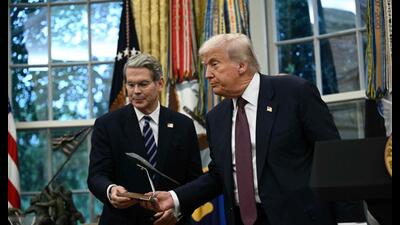 Scott Bessent, the US treasury secretary, has revealed that secondary tariffs on India could increase if Trump’s talks with Putin fail. (AFP)