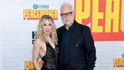 Jennifer Holland and James Gunn recently attended Peacemaker Season 2 Premiere at AMC Lincoln Square Theater. (Getty Images via AFP) Jennifer Holland and James Gunn recently attended Peacemaker Season 2 Premiere at AMC Lincoln Square Theater. (Getty Images via AFP)