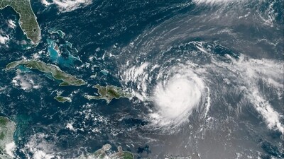 The storm is not slamming straight into Puerto Rico, the Virgin Islands, or the Leeward Islands, but the outer bands are already feeling the impact.
(Photo by Handout / NOAA / AFP) (AFP PHOTO / NOAA) The storm is not slamming straight into Puerto Rico, the Virgin Islands, or the Leeward Islands, but the outer bands are already feeling the impact.
(Photo by Handout / NOAA / AFP) (AFP PHOTO / NOAA)