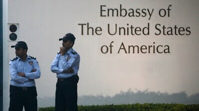 US Embassy in New Delhi (HT FILE PHOTO/Raj K Raj) US Embassy in New Delhi (HT FILE PHOTO/Raj K Raj)