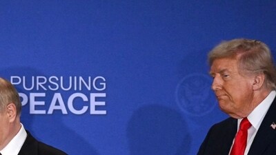 Russian President Vladimir Putin and President Trump in Anchorage, Alaska, on Friday. Russian President Vladimir Putin and President Trump in Anchorage, Alaska, on Friday.