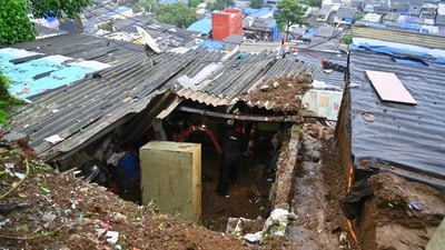 A landslide hit a residential area in Mumbai’s Bhandup in July (Satish Bate/Hindustan Times) A landslide hit a residential area in Mumbai’s Bhandup in July (Satish Bate/Hindustan Times)
