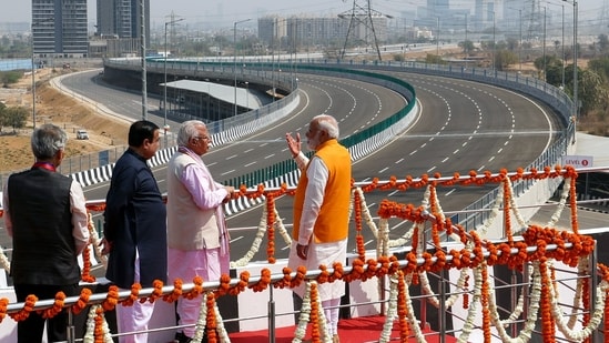 PM Modi will inaugurate four of the five packages of UER-II along with phases three and four of the Dwarka Expressway on Sunday afternoon. (ANI)
