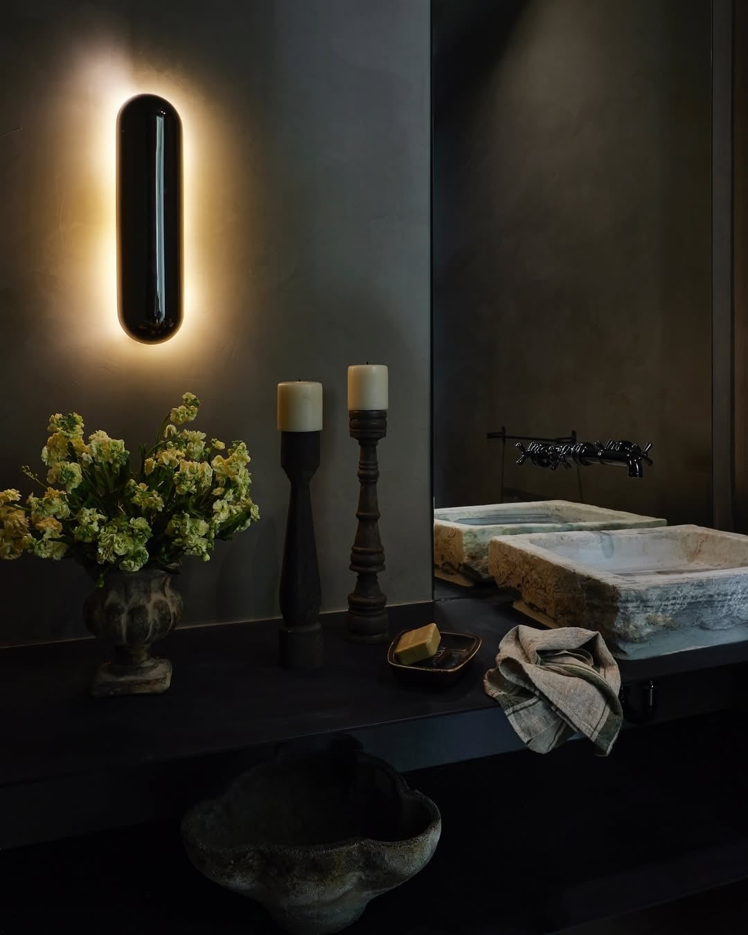 With mood lighting and a touch of marble, you can turn your bathroom into an oasis (instagram) With mood lighting and a touch of marble, you can turn your bathroom into an oasis (instagram)