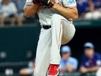 Philadelphia Phillies starting pitcher Zack Wheeler is away from the game due to a blood clot in 'upper right extremity'.