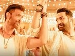 A still from War 2 featuring actors Hrithik Roshan and Jr NTR. A still from War 2 featuring actors Hrithik Roshan and Jr NTR.