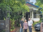 Mumbai, India - August 16, 2025: Victoria Cottage, in Bandra, will be the first bungalow in Mumbai to undergo self-redevelopment. In the photo are Myra and Mark Pereira along with project management consultant Akbar Jiwani in Mumbai, India, on Saturday, August 16, 2025. (Photo by Satish Bate/ Hindustan Times) (Hindustan Times)