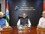 **EDS: THIRD PARTY IMAGE** In this image released by @ECISVEEP via X on Aug. 12, 2025, Chief Election Commissioner Gyanesh Kumar and Election Commissioners Sukhbir Singh Sandhu and Vivek Joshi during a meeting with an NCP delegation led by Brijmohan Shrivastav, in New Delhi. (@ECISVEEP/X via PTI Photo)(PTI08_12_2025_000349B) **EDS: THIRD PARTY IMAGE** In this image released by @ECISVEEP via X on Aug. 12, 2025, Chief Election Commissioner Gyanesh Kumar and Election Commissioners Sukhbir Singh Sandhu and Vivek Joshi during a meeting with an NCP delegation led by Brijmohan Shrivastav, in New Delhi. (@ECISVEEP/X via PTI Photo)(PTI08_12_2025_000349B)