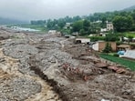 Rescue workers search for survivors after a flash flood in Yuzhong county, in China�s northwest Gansu province on August 8, 2025.