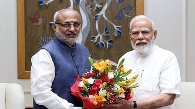 Prime Minister Narendra Modi tweeted this picture on NDA announcing Maharashtra Governor CP Radhakrishnan as its candidate for the Vice Presidential election, (X/@narendramodi ) Prime Minister Narendra Modi tweeted this picture on NDA announcing Maharashtra Governor CP Radhakrishnan as its candidate for the Vice Presidential election, (X/@narendramodi )
