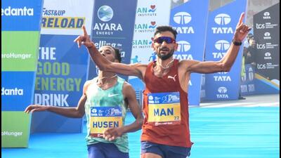 File image of Man Singh, winner of this year’s New Delhi Marathon. (Mumbai Marathon) File image of Man Singh, winner of this year’s New Delhi Marathon. (Mumbai Marathon)