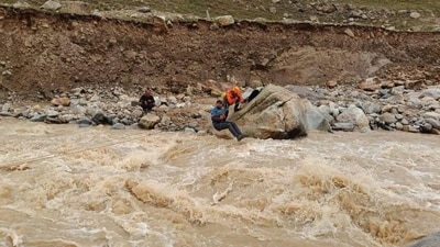 Authorities have urged people to avoid unnecessary travel, especially in vulnerable areas, as the state braces for more rainfall in the coming days. (HT File Photo) Authorities have urged people to avoid unnecessary travel, especially in vulnerable areas, as the state braces for more rainfall in the coming days. (HT File Photo)