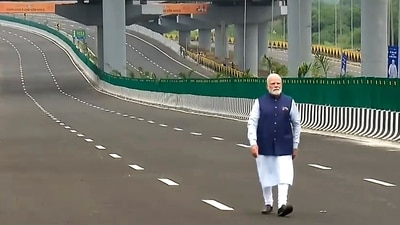 Prime Minister Narendra Modi during the inauguration of the Delhi section of the Dwarka Expressway and the Urban Extension Road-II (UER-II) in New Delhi. (X/@pmoindia) Prime Minister Narendra Modi during the inauguration of the Delhi section of the Dwarka Expressway and the Urban Extension Road-II (UER-II) in New Delhi. (X/@pmoindia)
