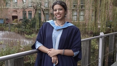 Krishangi Meshram is presently looking for job opportunities in the UK and the UAE. (Screengrab/Open University) Krishangi Meshram is presently looking for job opportunities in the UK and the UAE. (Screengrab/Open University)