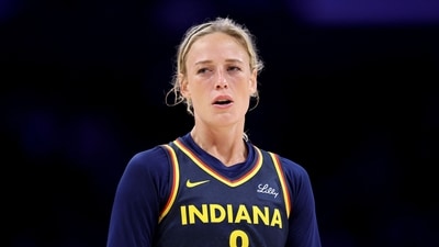 Sophie Cunningham is out for the remainder of the game, Indiana Fever announced. (Getty Images via AFP) Sophie Cunningham is out for the remainder of the game, Indiana Fever announced. (Getty Images via AFP)