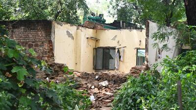 The site where the roof collapsed on Friday, killing seven people. (Sonu Mehta/HT Photo) The site where the roof collapsed on Friday, killing seven people. (Sonu Mehta/HT Photo)