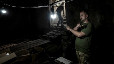 A basement in eastern Ukraine housing drone production for the Ukrainian military. A basement in eastern Ukraine housing drone production for the Ukrainian military.