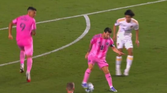 Lionel Messi's assist for Luis Suarez (X)