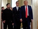 U.S. President Donald Trump, Ukrainian President Volodymyr Zelenskiy and Finland's President Alexander Stubb walk during a meeting, amid negotiations to end the Russian war in Ukraine, at the White House in Washington, D.C., on August 18 (REUTERS) U.S. President Donald Trump, Ukrainian President Volodymyr Zelenskiy and Finland's President Alexander Stubb walk during a meeting, amid negotiations to end the Russian war in Ukraine, at the White House in Washington, D.C., on August 18 (REUTERS)