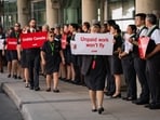Air Canada suspended its financial outlook for the year on Monday morning, citing the labour disruption, and its shares fell.