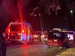 A sheriff’s deputy and a police dog who also responded were wounded. A sheriff’s deputy and a police dog who also responded were wounded.