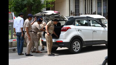 Chandigarh Police continue to monitor three naka spots on the Panjab University campus. (HT File) Chandigarh Police continue to monitor three naka spots on the Panjab University campus. (HT File)