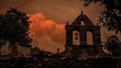 High temperatures in Spain have sparked multiple wildfires of particular concern in Galicia, Leon and Caceres. Local media report up to 13 active blazes in the region. (REUTERS)
