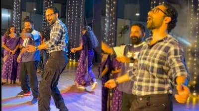 Fahadh Faasil's dance moves like Ranga at an event left everyone impressed.