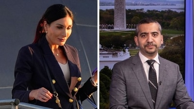Laura Loomer attacks Mehdi Hasan over his stance on Gaza (AP Photo/Chris Szagola, File, @mehdirhasan/X) Laura Loomer attacks Mehdi Hasan over his stance on Gaza (AP Photo/Chris Szagola, File, @mehdirhasan/X)